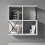 Hanah Home Estantería de Pared Extra - Blanco y Negro